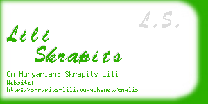 lili skrapits business card